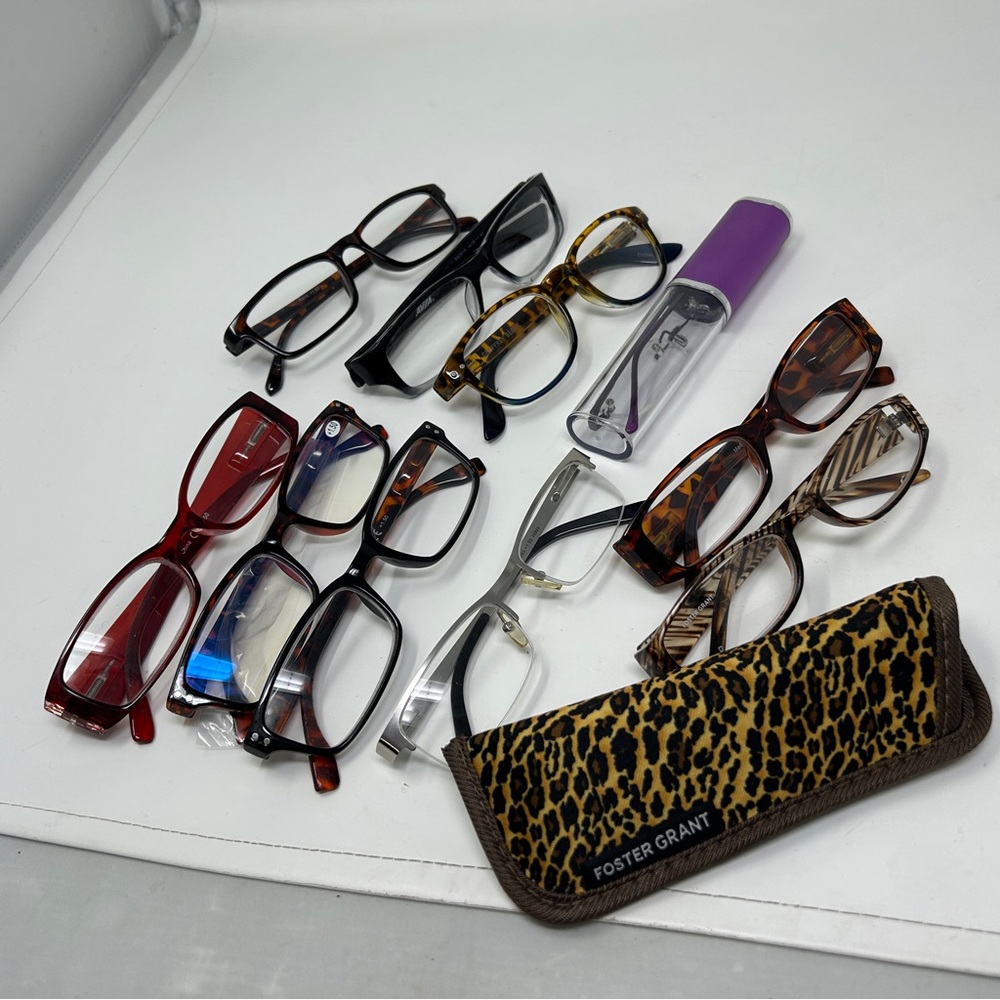 Reading glasses lot of 9 pcs with +1.50 magnification